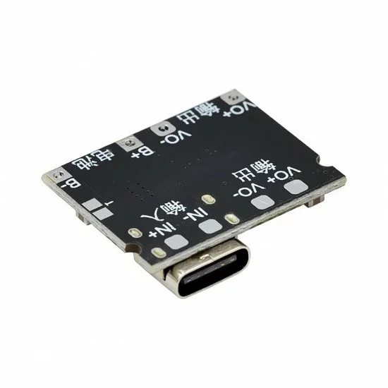 LX-LCBST battery charger boost module back side with solder pads