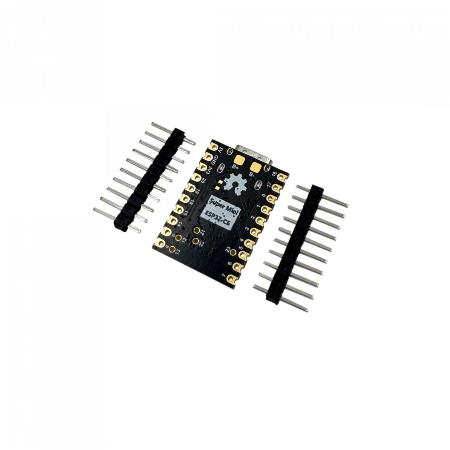 ESP32-C6 Super Mini development board back side with pin labels